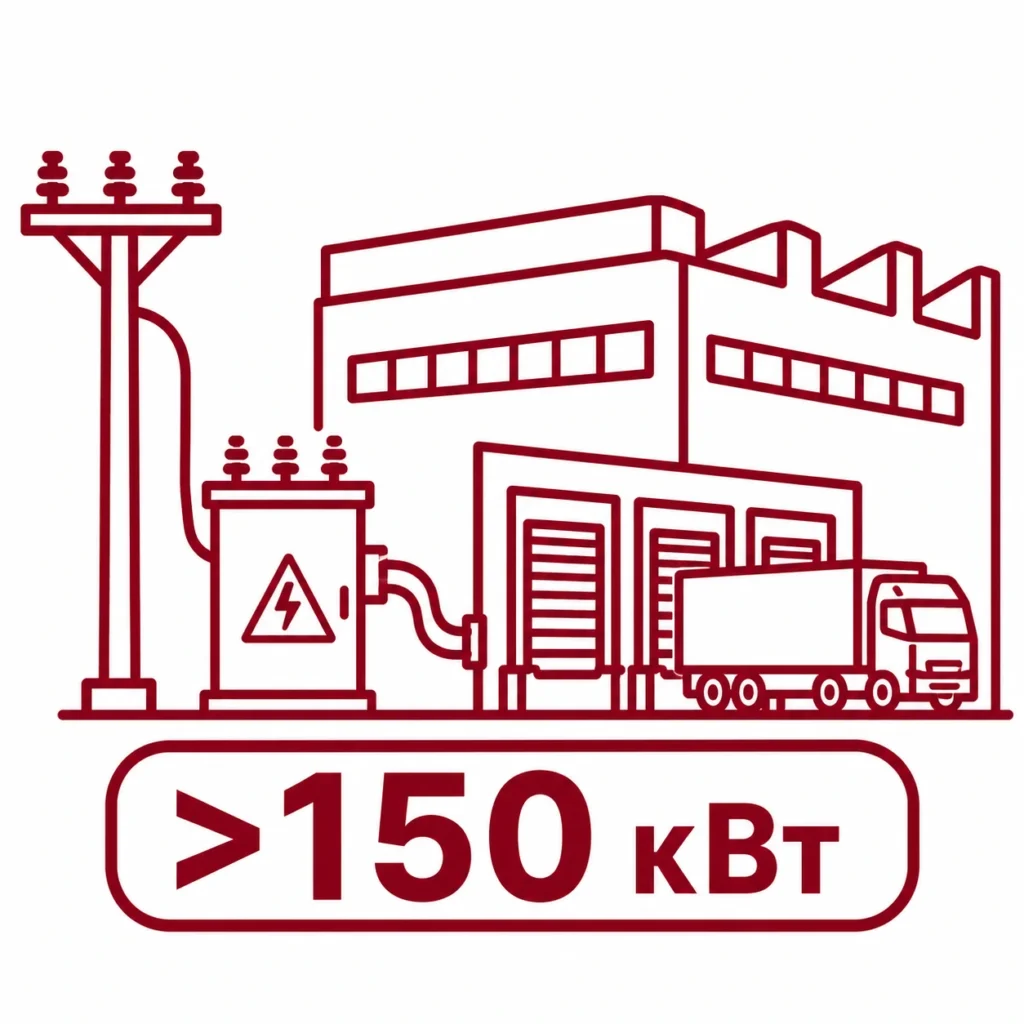 Подключение электричества свыше 150 кВт