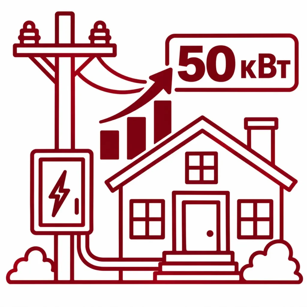 Увеличение мощности до 50 кВт