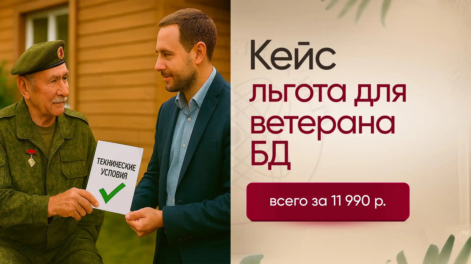 Льгота для ветерана боевых действий