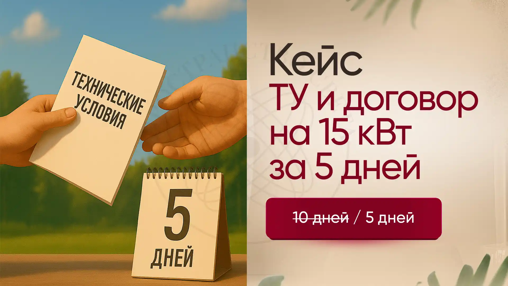 Договор и технические условия за 5 дней