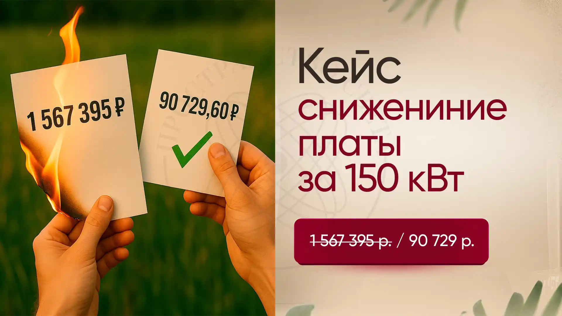 Снижение стоимости подключения 150 кВт с 1,56 млн до 90 тыс